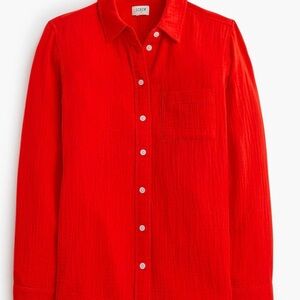 J. Crew Scarlet Red Shirt gauze shirt